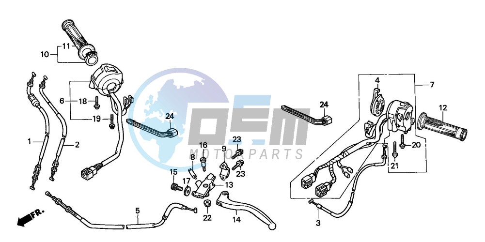 HANDLE LEVER/SWITCH/ CABLE (2)