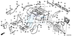 TRX500FAC drawing REAR FENDER