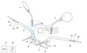 Scarabeo 125-200 e3 (eng. piaggio) drawing Handlebar