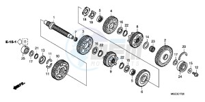 VFR1200FDB drawing TRANSMISSION (VFR1200FD) (COUNTERSHAFT)