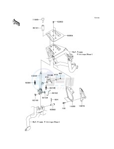 KRF 750 G [TERYX 750 FI 4X4] (G9F) G9F drawing SHIFT LEVER-- S- -