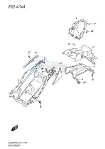 GSX-250 RA drawing REAR FENDER