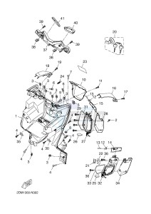 YPR250RA XMAX 250 ABS EVOLIS 250 ABS (2DL7 2DL7) drawing LEG SHIELD