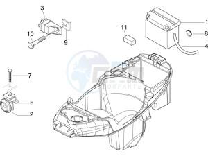 Liberty 50 4t Delivery drawing Remote control switches - Battery - Horn