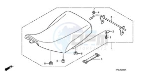 TRX500FM9 Australia - (U) drawing SEAT