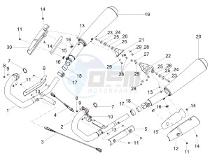 V7 III Special 750 e4 (EMEA) drawing Exhaust pipe