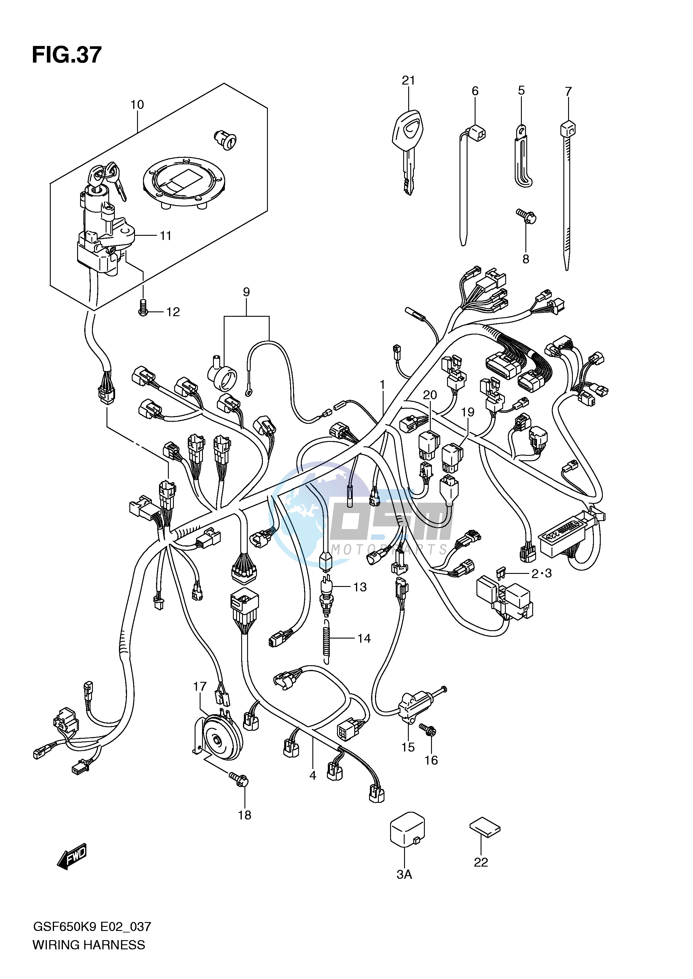 WIRING HARNESS (GSF650K9 AK9 UK9 UAK9 L0 AL0 UL0 UAL0)