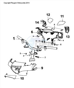 DJANGO 50 4T HERITAGE drawing HANDLEBARS