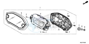 CB500XAE CB500X ABS UK - (E) drawing METER