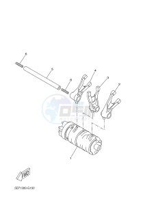 YZF-R125 R125 (5D7J 5D7J 5D7J) drawing SHIFT CAM & FORK