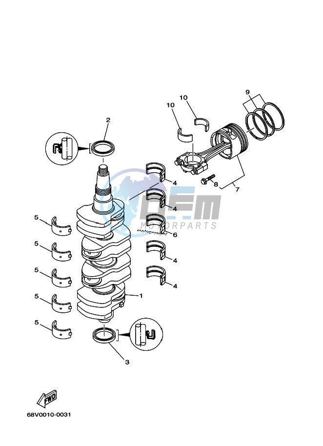 CRANKSHAFT--PISTON