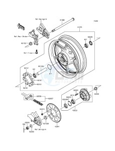 VERSYS 650 KLE650EGF XX (EU ME A(FRICA) drawing Rear Hub