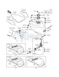 ZX 600 G [NINJA ZX-6R] (G1-G2) [NINJA ZX-6R] drawing FUEL TANK -- ZX600-G1- -