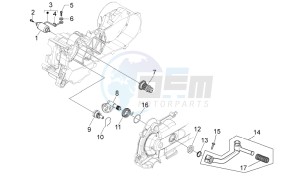 Scarabeo 50 4t 4v net drawing Kick-start gear - starter motor