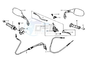 JET - 100 cc drawing HANDLEBAR CONTROLS