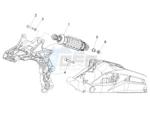 SHIVER 900 E4 ABS NAVI (APAC) drawing Shock absorber