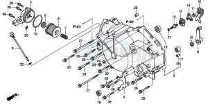 TRX350FM FOURTRAX drawing FRONT CRANKCASE COVER (TRX350TM/FM)