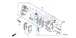 PES125R9 UK - (E / STC 2E) drawing FRONT BRAKE CALIPER