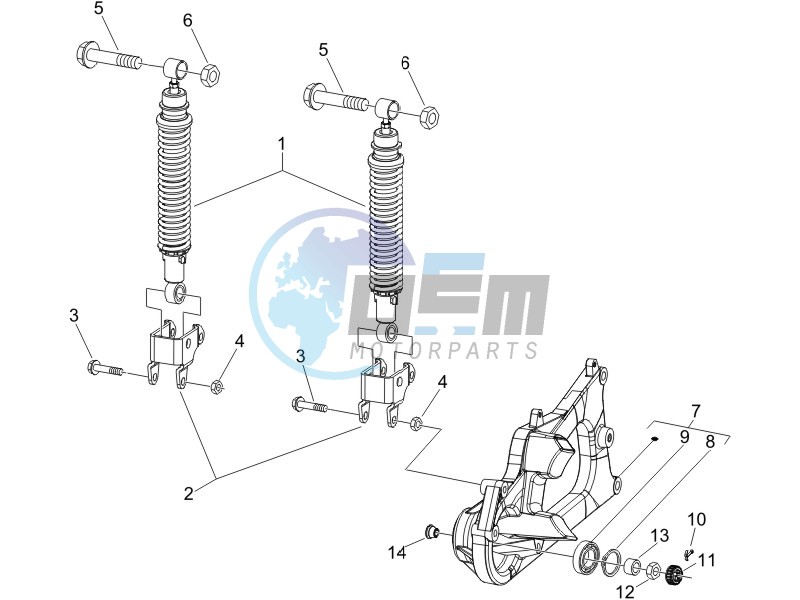 Rear suspension - Shock absorbers