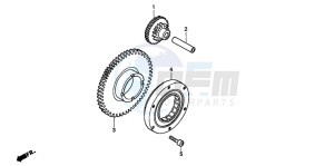 CB600F2 CB600F drawing STARTING CLUTCH