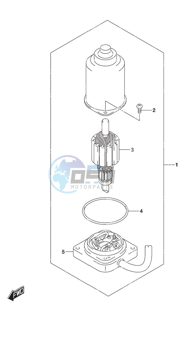 PTT Motor w/Power Tilt