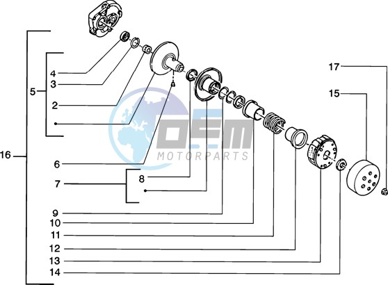 Driven pulley