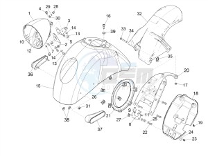 GTV 300 SEI GIORNI IE E4 ABS (NAFTA) drawing Wheel housing - Mudguard