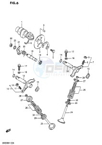 DR200 (E24) drawing CAM SHAFT - VALVE