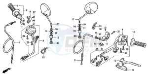 CLR125 CITY FLY drawing HANDLE LEVER/SWITCH/ CABLE