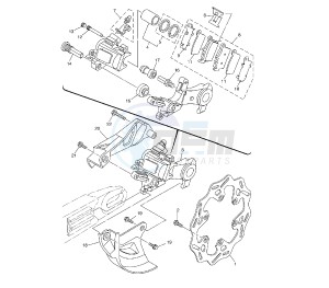 WR F 250 drawing REAR BRAKE CALIPER