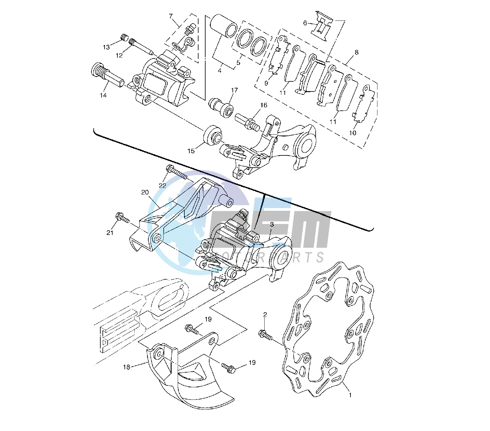 REAR BRAKE CALIPER