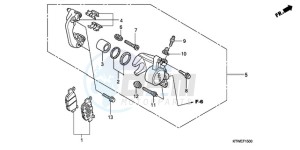 SH300A9 F / ABS CMF TBX drawing REAR BRAKE CALIPER