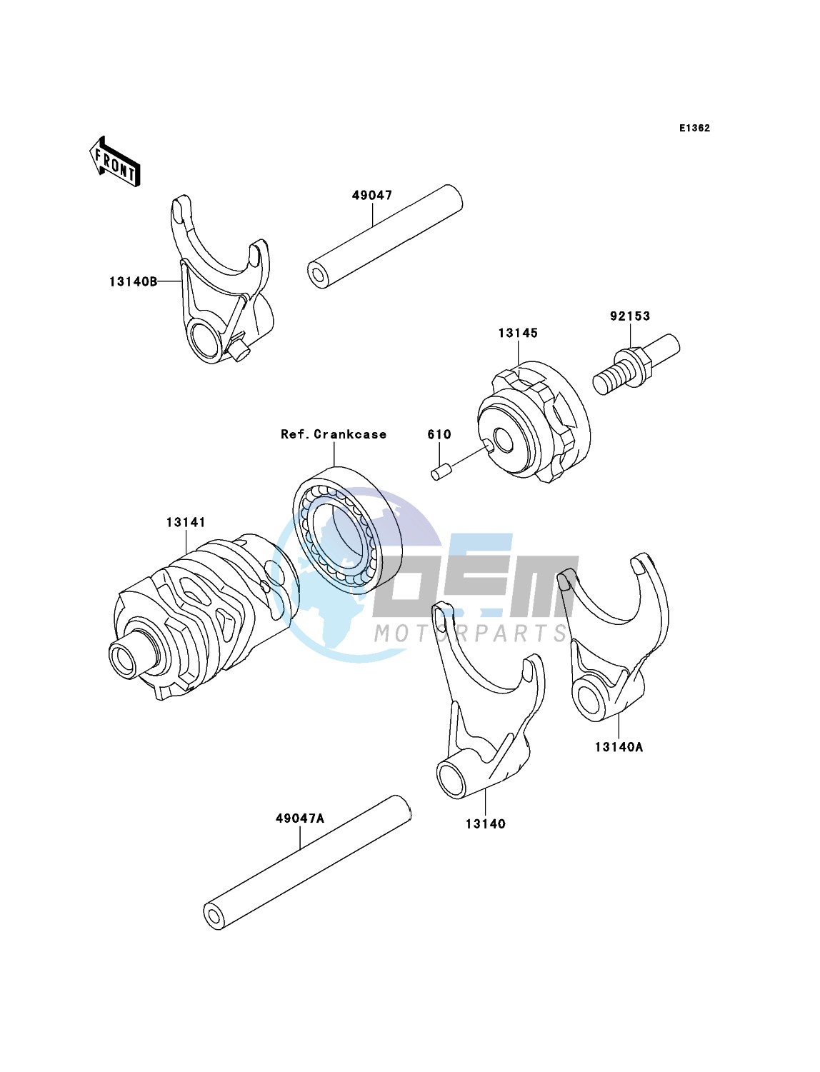 Gear Change Drum/Shift Fork(s)