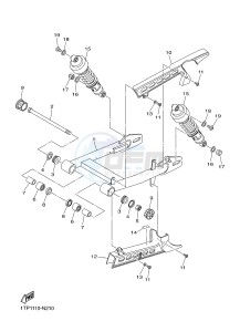 XVS950CU XVS950 ABS (1XC2) drawing REAR ARM & SUSPENSION