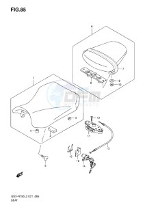 GSX-R750 drawing SEAT L2