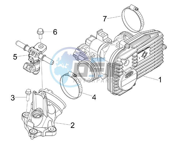 Throttle body - Injector - Union pipe