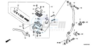 WW125D PCX125 - WW125 UK - (E) drawing FR. BRAKE MASTER CYLINDER (WW125EX2C/ EX2D/ EX2E/ D)