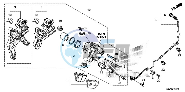 REAR BRAKE CALIPER