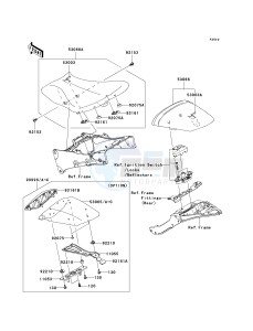 ZX 600 R [NINJA ZX-6R MONSTER ENERGY] (R9FA) R9F drawing SEAT -- R9F- -