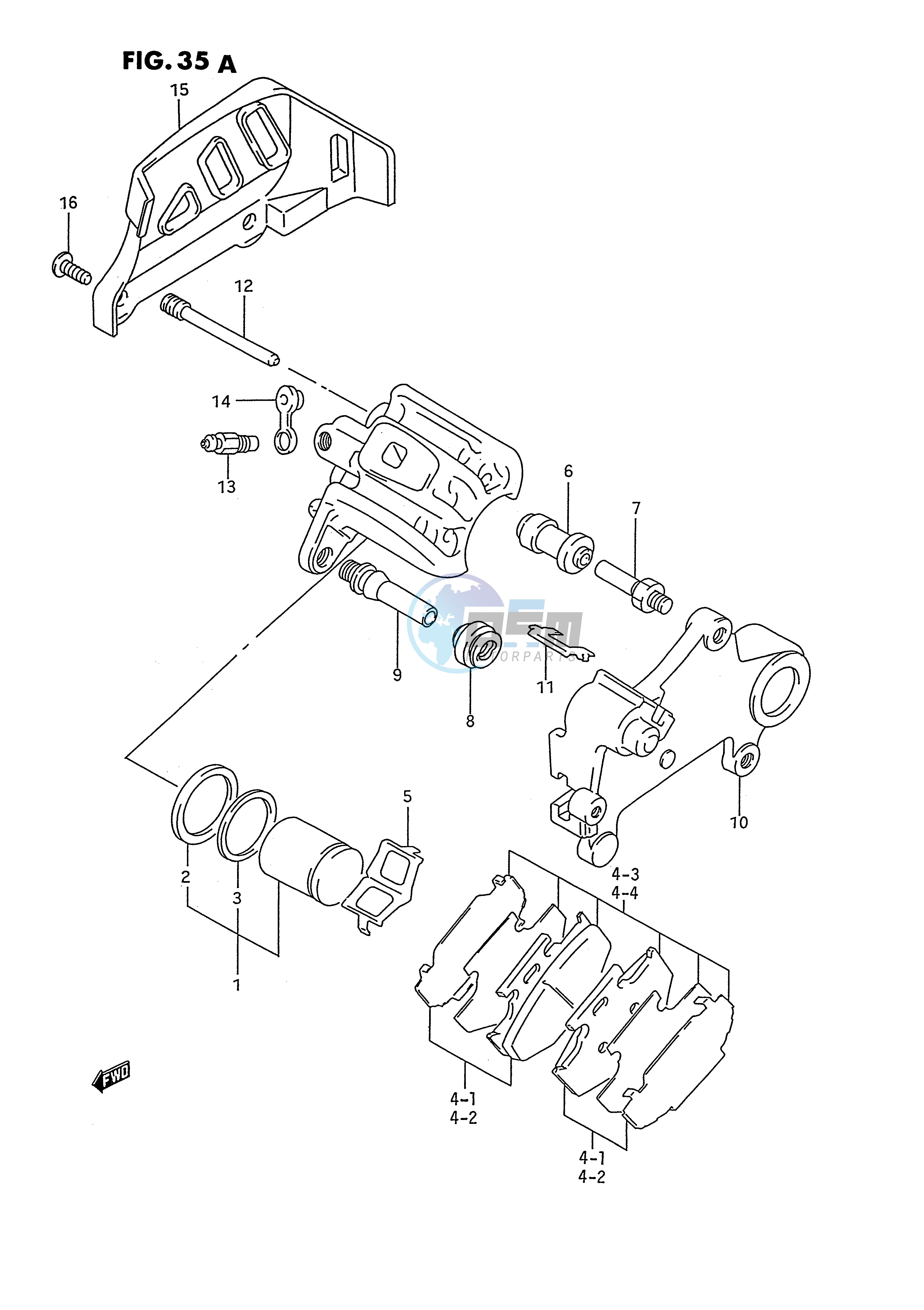 REAR CALIPER (MODEL P R)