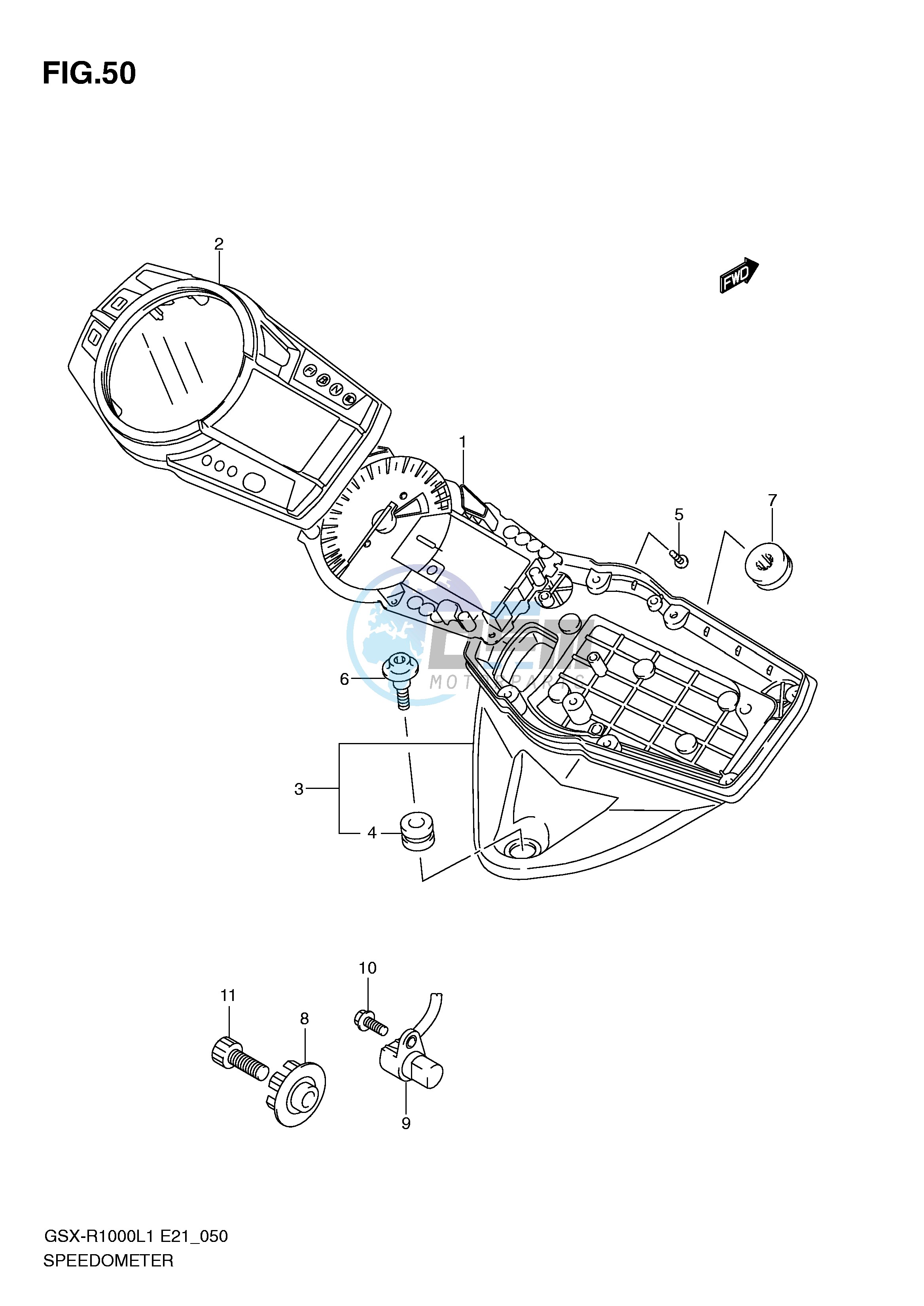 SPEEDOMETER (GSX-R1000L1 E14)