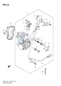 RM-Z250 (E3-E28) drawing THROTTLE BODY