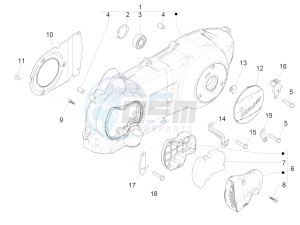 GTV 300 SEI GIORNI IE E4 ABS (NAFTA) drawing Crankcase cover - Crankcase cooling