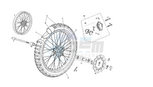 SENDA R-SM DRD RACING - 125 CC VTHDR2A1A VTHDR1A1A 4T drawing FRONT WHEEL SENDA R