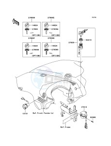 KVF650 4x4 KVF650D6F EU GB drawing Ignition Switch