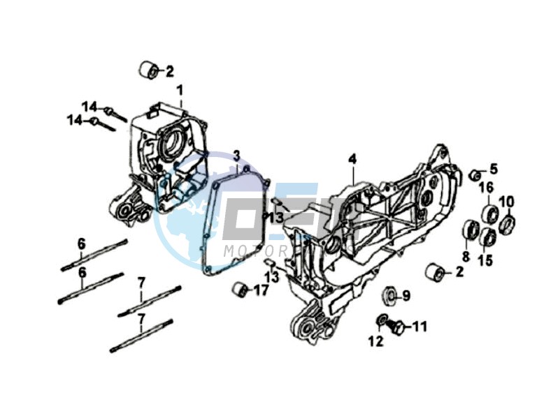 CRANKCASE L / R / STARTER