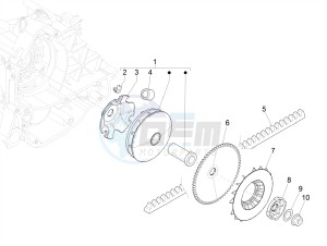 Liberty 50 iGet 4T 3V 25kmh E4 25km/h (EMEA) drawing Driving pulley