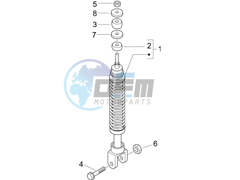 Rear suspension - Shock absorber - s