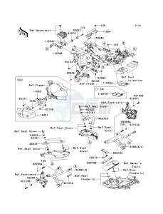 KLE 650 A [VERSYS] (9F-9F) A7F drawing FRAME FITTINGS