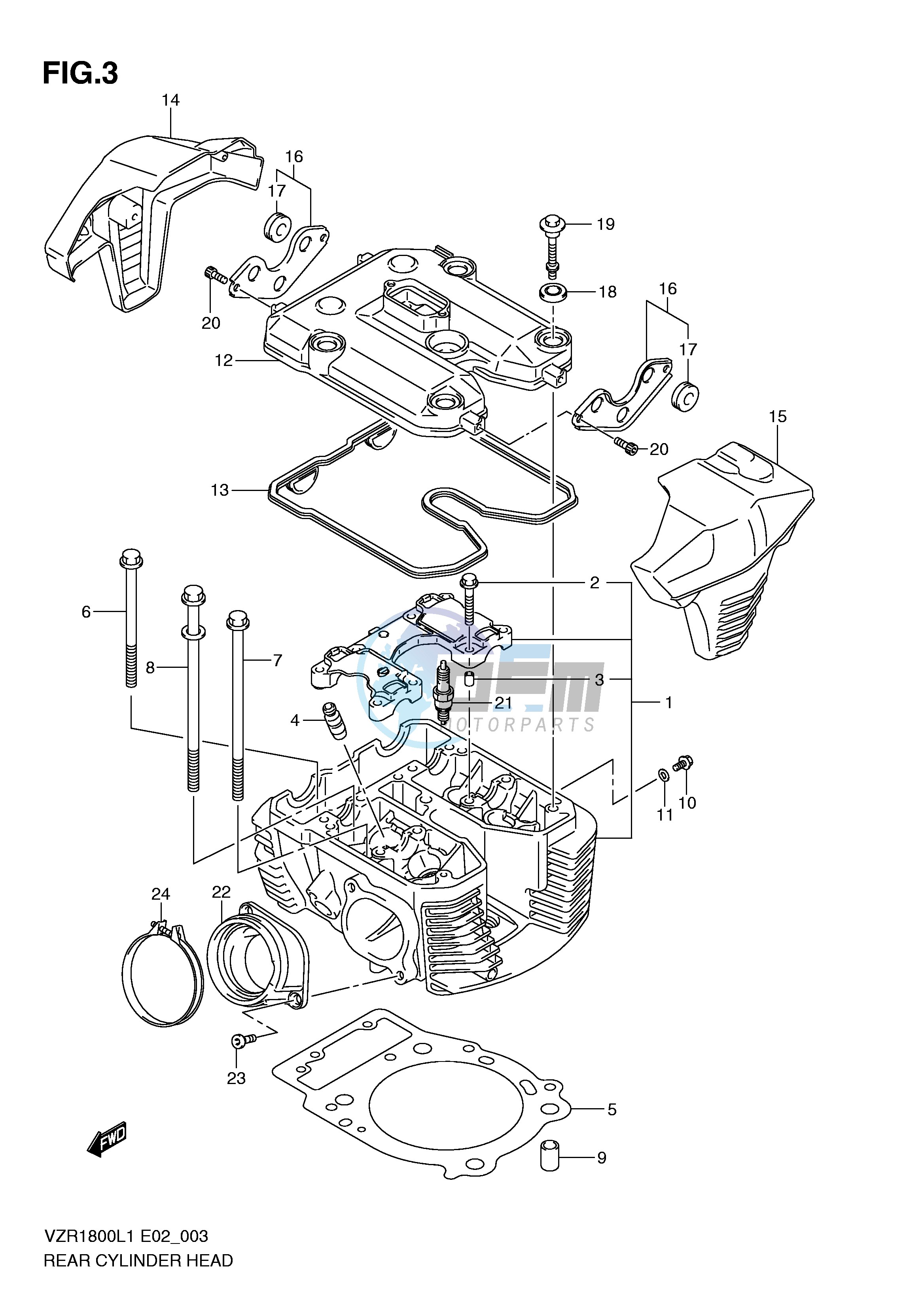 REAR CYLINDER HEAD